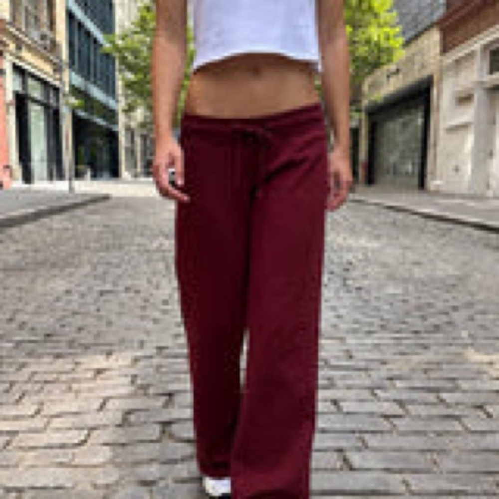 Brandy Melville Maroon Track Pants